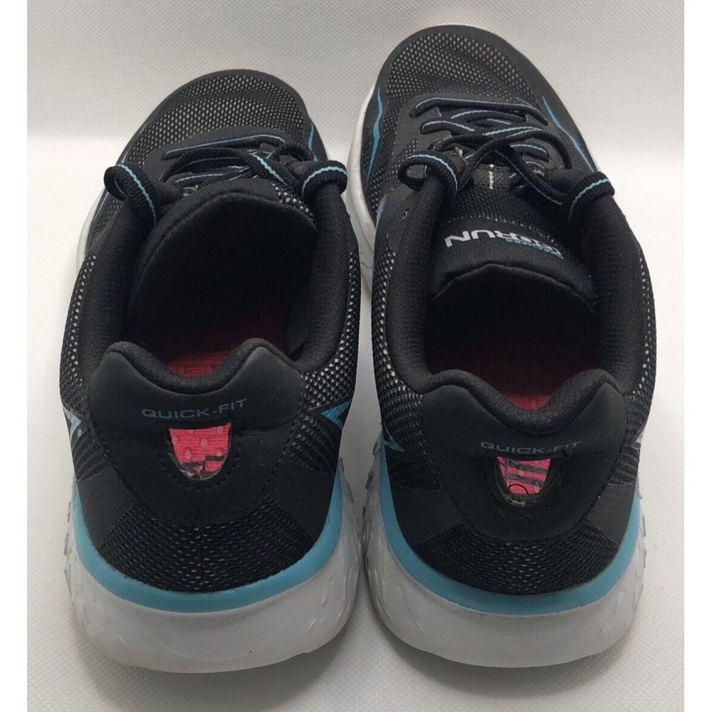 Sketchers #14808 Go Run Quickfit 5 Gen Womens Size 7 Black w/t Aqua Goga Run - Picture 3 of 6